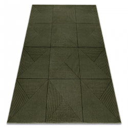 Matto AURA J2624A vihreä - Geometrinen, rakenteellinen, moderni 