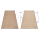 Tapis AURA E9787 beige - Motif à chevrons, structurel, moderne