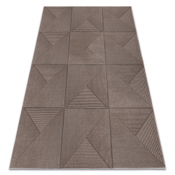 Koberec AURA J2624A béžová / tmavo béžová vision - Geometrický, štrukturálny, moderný