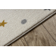 KIDDO carpet 5151 white / light grey, rainbow, stars for children, sensory 