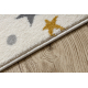 Koberec KIDDO 5308 krém hvězdičky pro děti, smyslové
