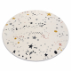 KIDDO vaip 5308 ring kreemikas, tähed südamed lastele