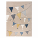 KIDDO tepih 9426 bež / bijeli, trokuti, zabava, za djecu, senzorni 