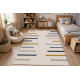 Tapis KIDDO 1465 blanc / gris clair, géométrique, lignes pour enfants, sensoriel 