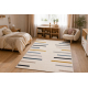 Tapis KIDDO 1465 blanc / gris clair, géométrique, lignes pour enfants, sensoriel 