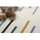 Tapis KIDDO 1465 blanc / gris clair, géométrique, lignes pour enfants, sensoriel 