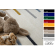 Tapis KIDDO 1465 blanc / gris clair, géométrique, lignes pour enfants, sensoriel 