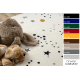 KIDDO teppe 5308 круг krem, stjerner for barn, sanse