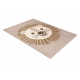 Tapis KIDDO 4424 beige / crème, lion animaux de la savane pour enfants, sensoriel 