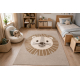 Tapis KIDDO 4424 beige / crème, lion animaux de la savane pour enfants, sensoriel 