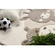KIDDO kilimas 5637, kreminės / smėlio spalvos, gyvūnai, žvaigždutės vaikams, sensorinis 