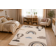 Tapis KIDDO 5644 crème / beige, arc-en-ciel, nuages pour enfants, sensoriel 