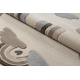 Tapis KIDDO 5644 crème / beige, arc-en-ciel, nuages pour enfants, sensoriel 