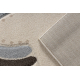 Tapis KIDDO 5644 crème / beige, arc-en-ciel, nuages pour enfants, sensoriel 