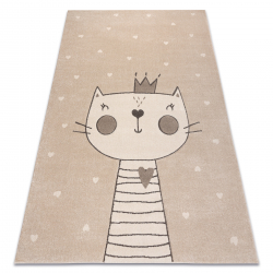 Килим KIDDO 6106, кремаво коте, корона за деца, сензорен