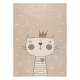 Tapis KIDDO 6106 crème chaton, couronne enfants, sensoriel 
