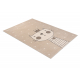 Tapis KIDDO 6106 crème chaton, couronne enfants, sensoriel 