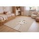 Tapis KIDDO 6106 crème chaton, couronne enfants, sensoriel 