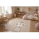 Tapis KIDDO 6106 crème chaton, couronne enfants, sensoriel 