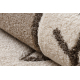 Tapis KIDDO 6106 crème chaton, couronne enfants, sensoriel 