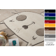Tapis KIDDO 6106 crème chaton, couronne enfants, sensoriel 