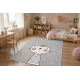 Tapis KIDDO 6106 gris clair / blanc chaton, couronne enfants, sensoriel 