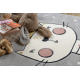 Tapis KIDDO 6106 gris clair / blanc chaton, couronne enfants, sensoriel 