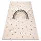 Tapis KIDDO 5151 crème / beige, arc-en-ciel, étoiles pour enfants, sensoriel 