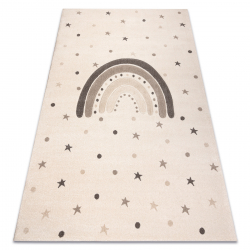 KIDDO matta 5151 krämvit / beige, Regnbåge, stjärnor för barn, sensorisk 