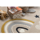 Tapis KIDDO 6109 crème / blanc, arc-en-ciel, cœurs pour enfants, sensoriel 
