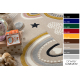 Tapis KIDDO 6109 crème / blanc, arc-en-ciel, cœurs pour enfants, sensoriel 