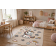 Tapis KIDDO 6110 crème / bianco Unicorno, arcobaleno, pour enfants, sensoriel 