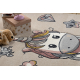 Tapis KIDDO 6110 crème / bianco Unicorno, arcobaleno, pour enfants, sensoriel 