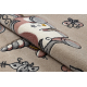 Tapis KIDDO 6110 crème / bianco Unicorno, arcobaleno, pour enfants, sensoriel 