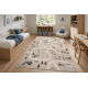 Tapis KIDDO 6111 crème rues, travaux enfants, sensoriel 