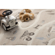 Tapis KIDDO 6111 crème rues, travaux enfants, sensoriel 