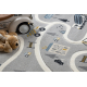 Килим KIDDO 6111, світло-сірий / білий вулиці, будівництво для дітей, сенсорний 