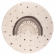Tapis KIDDO 5151 cercle crème / beige, arc-en-ciel, étoiles pour enfants, sensoriel 