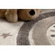 Tapis KIDDO 5151 cercle crème / beige, arc-en-ciel, étoiles pour enfants, sensoriel 