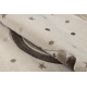 Tapis KIDDO 5151 cercle crème / beige, arc-en-ciel, étoiles pour enfants, sensoriel 