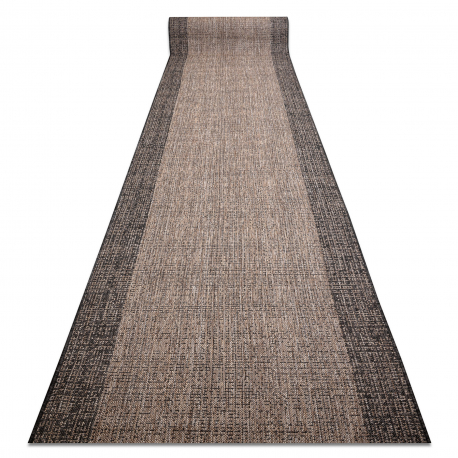 Bėgikas sizalio virvelės, SION 6053 Rėmelis, raktas plokščias audimas juoda / ruda 120 cm