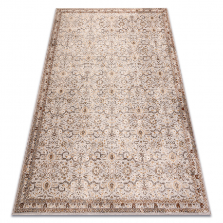 Tapis en laine NAIN Ornement, cadre, vintage 1540/51655 gris / beige