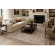 Tapis en laine NAIN Ornement, cadre, vintage 1540/51655 gris / beige
