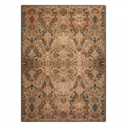 Wollteppich POLONIA TROPEA Ornament, Blumen beige / grün