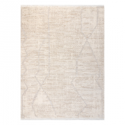 FROJE 1753 Boho Linien Teppich – Skandinavischer Stil, strukturiert, modernes creme / beige