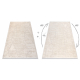 FROJE 1753 Bohemske linjer teppe – skandinavisk stil, teksturert, moderne krem / beige