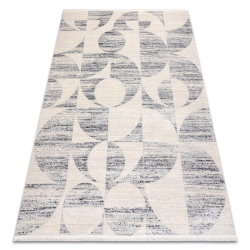 FROJE 1773 Geometric Carpet – Scandinavian style, textured, modern cream / grey 
