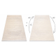 FROJE 3607 Linjer tæppe – skandinavisk stil, tekstureret, moderne creme / beige