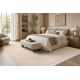 FROJE 3607 Lines Carpet – Scandinavian style, textured, modern cream / beige