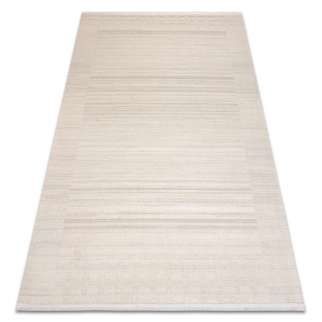 FROJE 3614 Lines, frame Carpet – Scandinavian style, textured, modern cream / beige